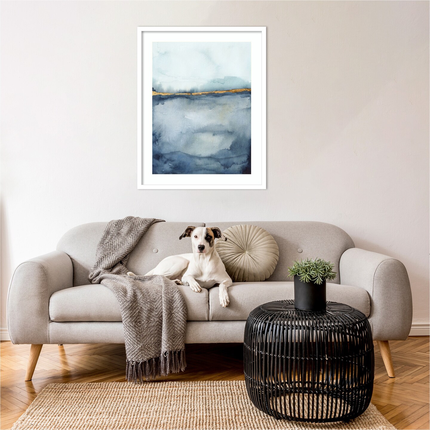 Coastal Horizon II by Victoria Borges Wood Framed Wall Art Print