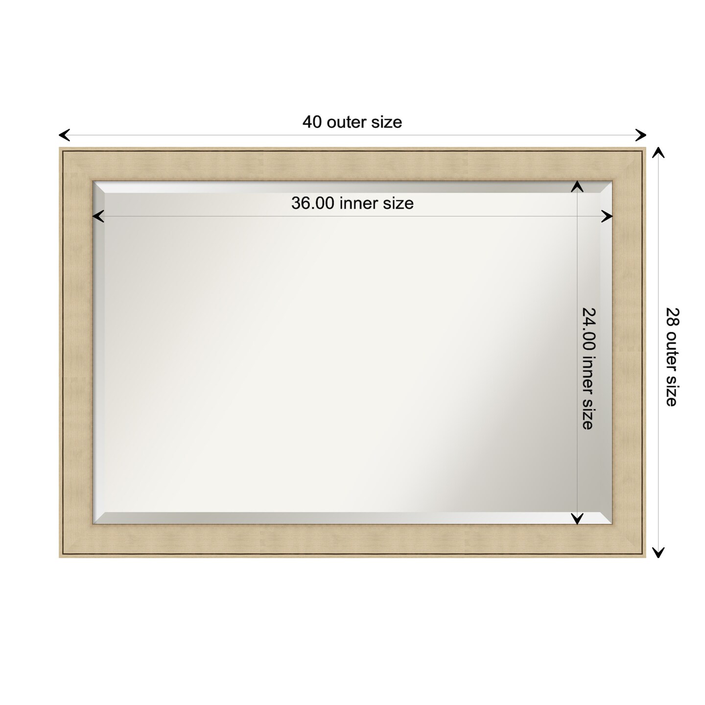 Beveled Bathroom Wall Mirror, Classic Honey Silver Frame | Michaels