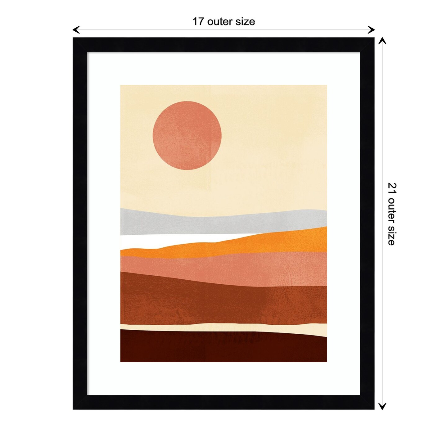 Sunseeker Landscape II by Victoria Borges Wood Framed Wall Art Print ...