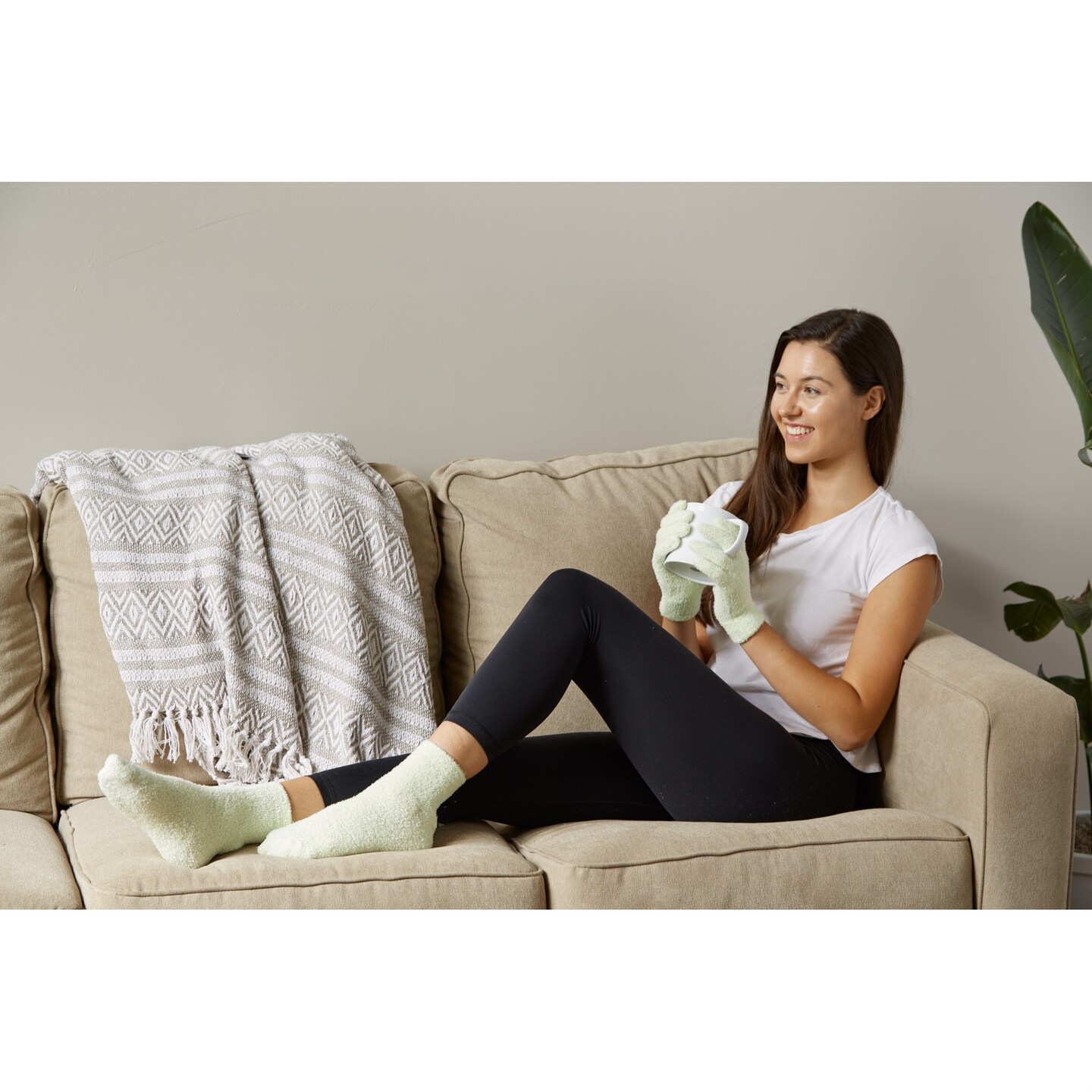 Bucky Spa Socks And Gloves Set Aloe Infused Mint Michaels