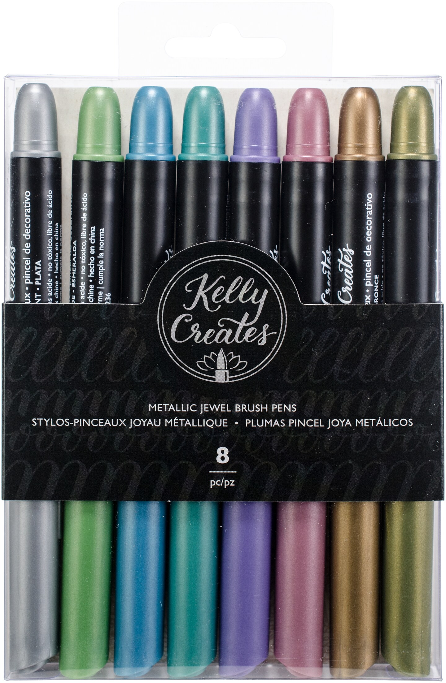 Kelly Creates Brush Pens 8/PkgMetallic Jewel Accessories Michaels