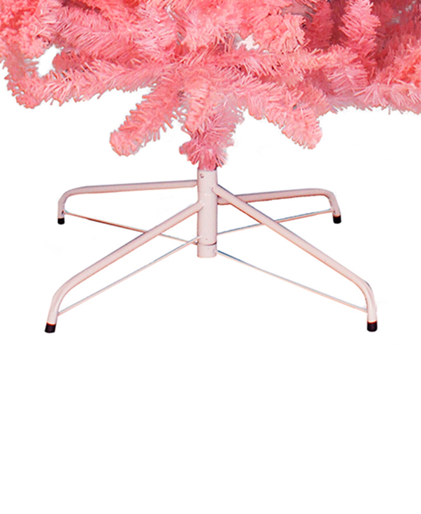 Perfect Holiday 6' Light Pink Flocked Kodiak Tree with Metal Stand