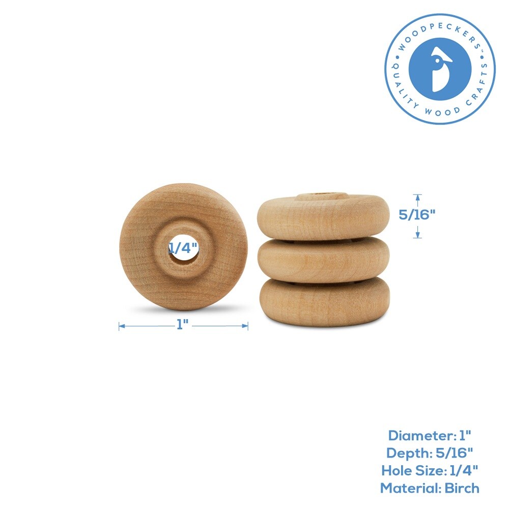 Classic Mini Wood Wheels, Multiple Sizes Available, Craft | Woodpeckers