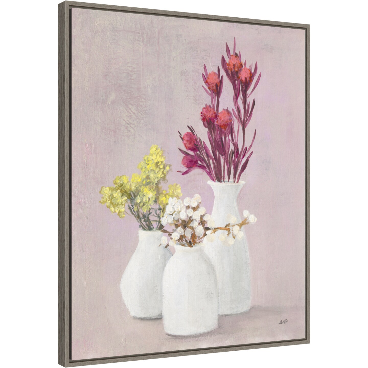 Autumn Greenhouse VII by Julia Purinton 23-in. W x 28-in. H. Canvas Wall Art Print Framed in Grey