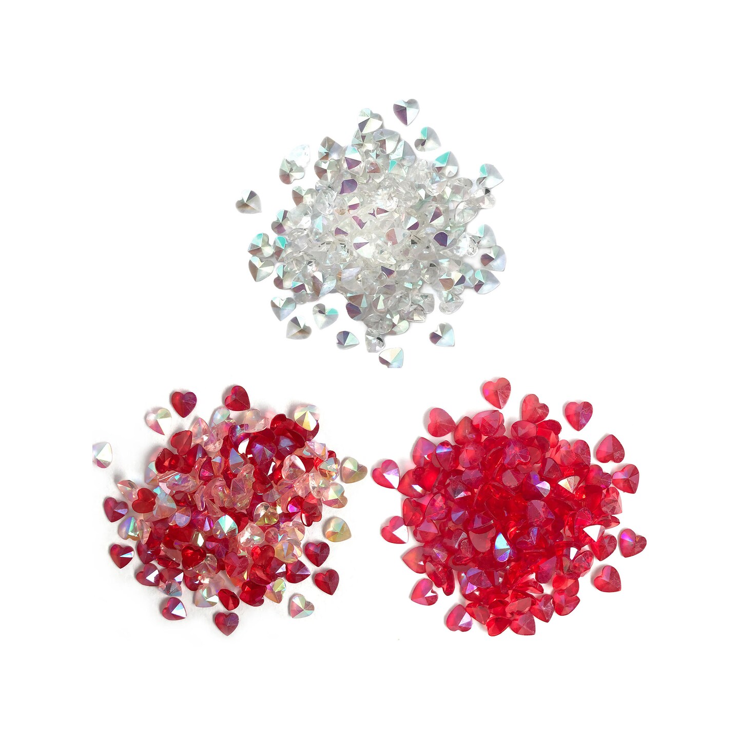 Buttons Galore Sparkletz&#xAE; Embellishments Bundle, Iridescent Diamonds, Hearts -18 Grams