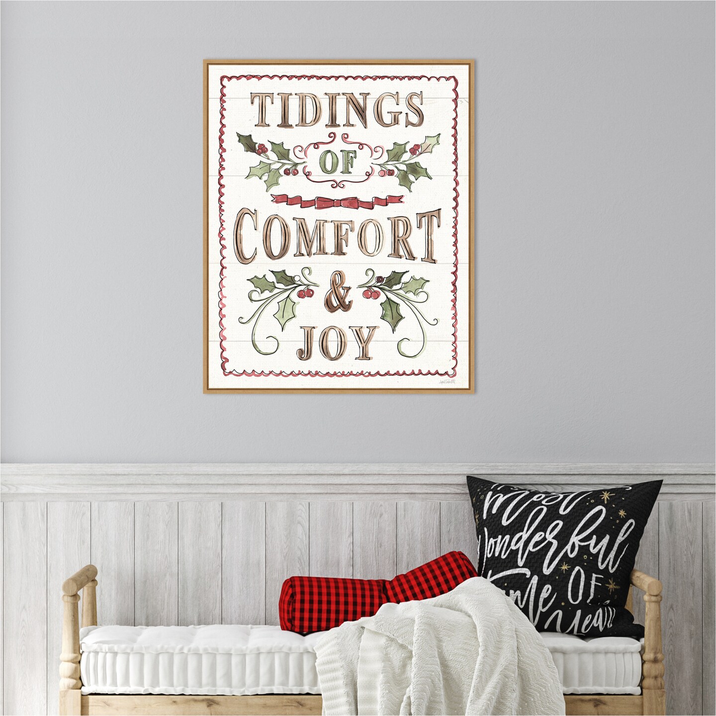 Soft Season VIII by Anne Tavoletti 23-in. W x 28-in. H. Canvas Wall Art Print Framed in Natural