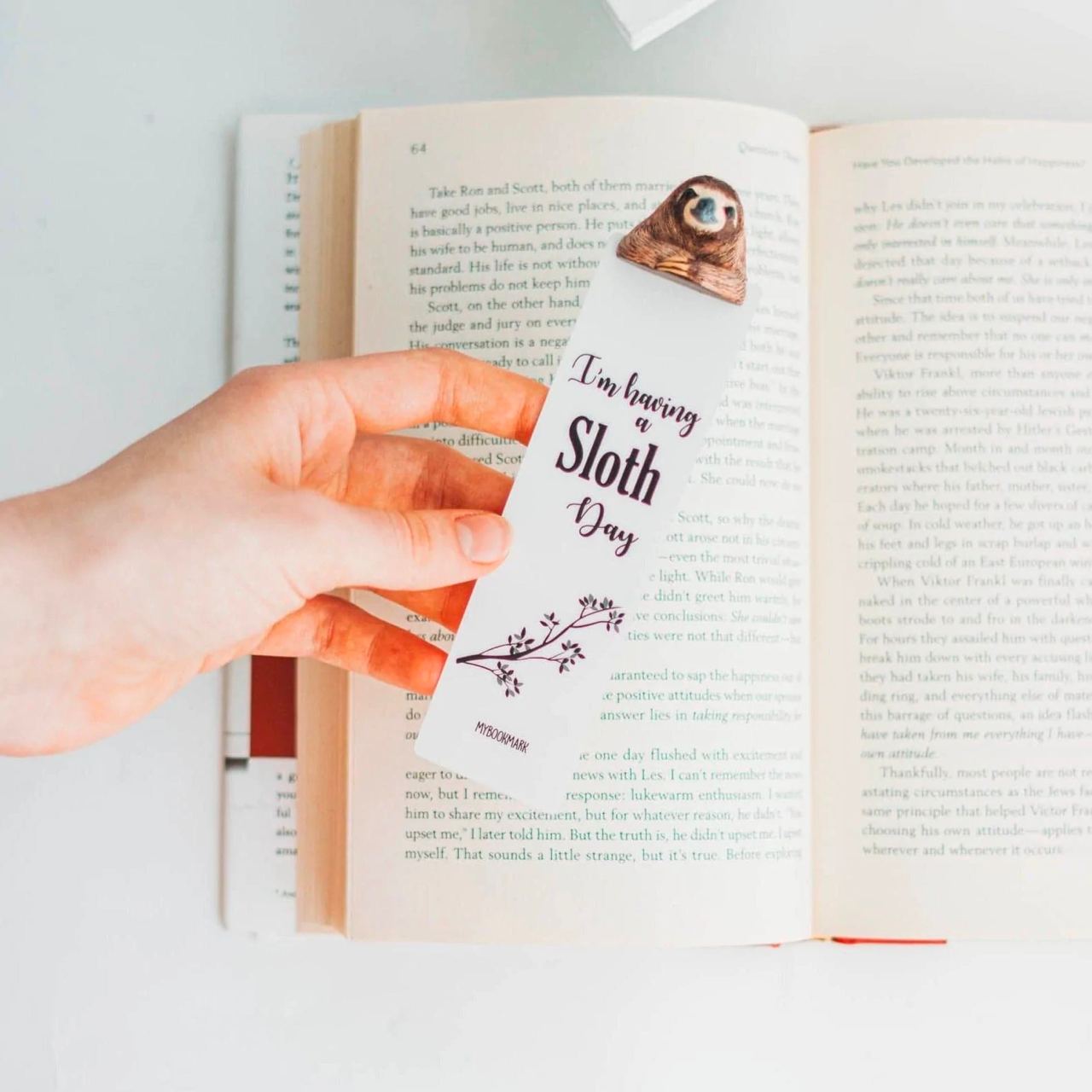 Bookmark Sloth, Book Accessories, Book Lover Gift, Reader Gift for Kids, Christmas Gift