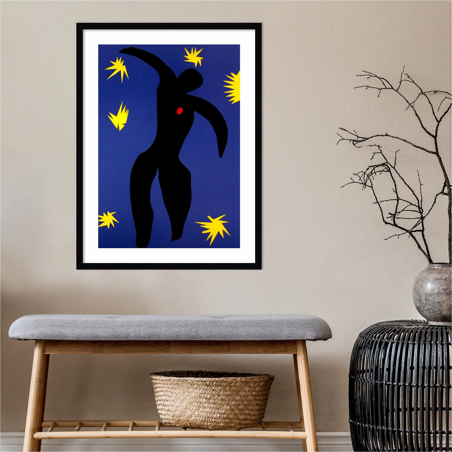 Jazz: Icarus by Henri Matisse Wood Framed Wall Art Print