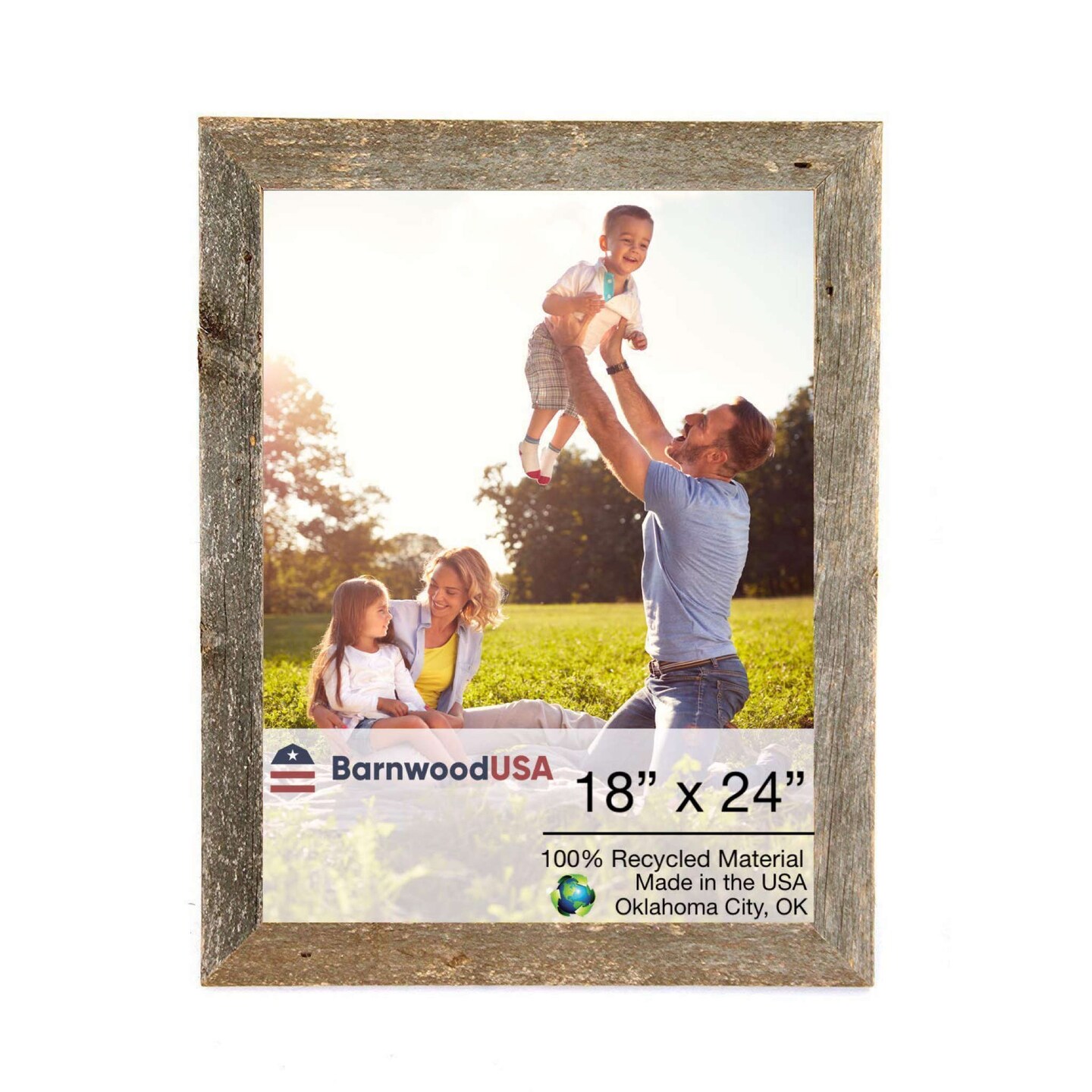 Rustic Farmhouse Standard Reclaimed Wood Picture Frame