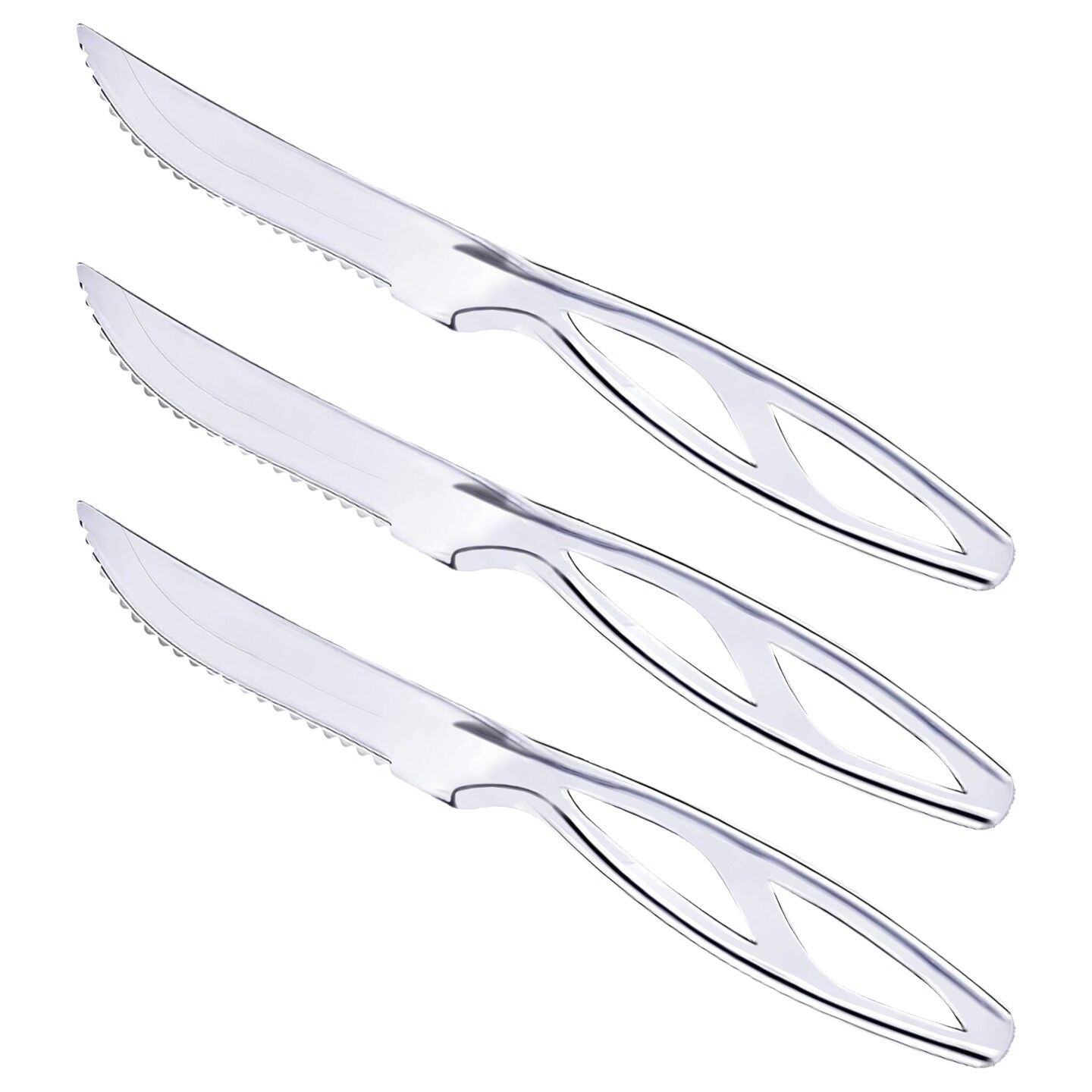 Clear Disposable Plastic Steak Knives (360 Knives) Plastic Cutlery