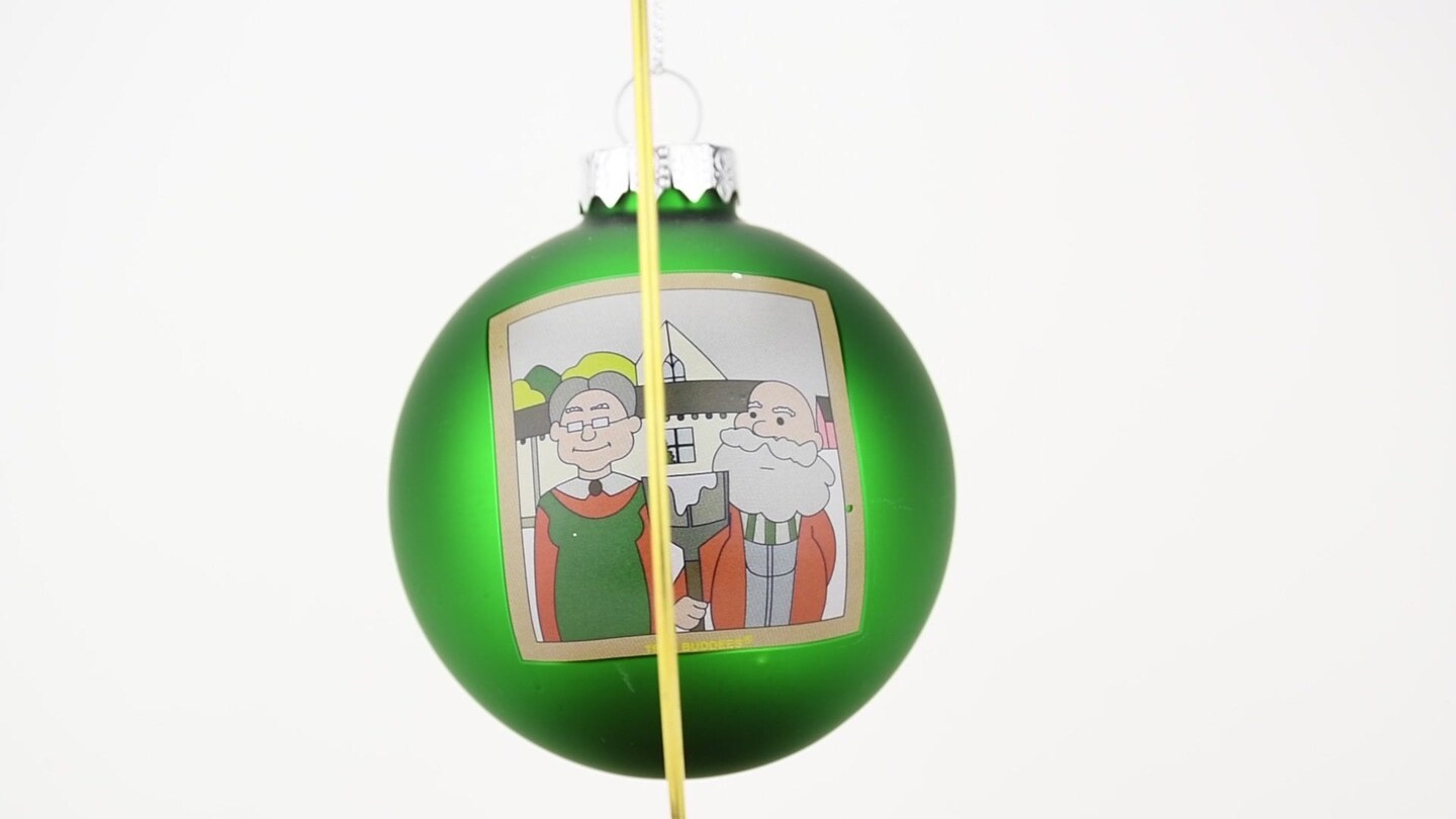 American Xmas Painting Glass Christmas Ornament
