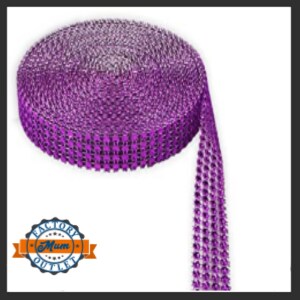 Rhinestone Bling Roll - 5 Yards - Purple