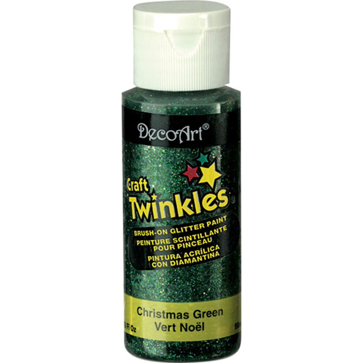 DecoArt Craft Twinkles Glitter Paint 2ozChristmas Green Accessories