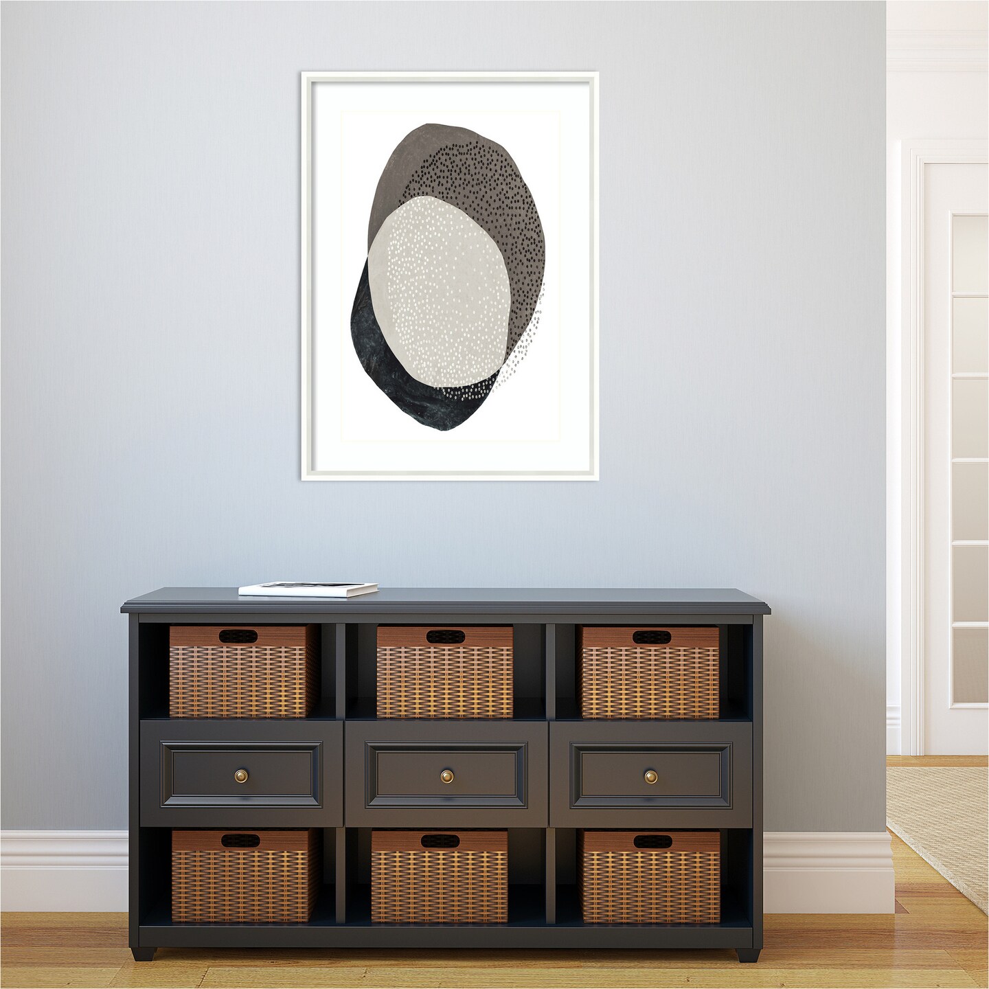Boulder I by Amy Lighthall Wood Framed Wall Art Print