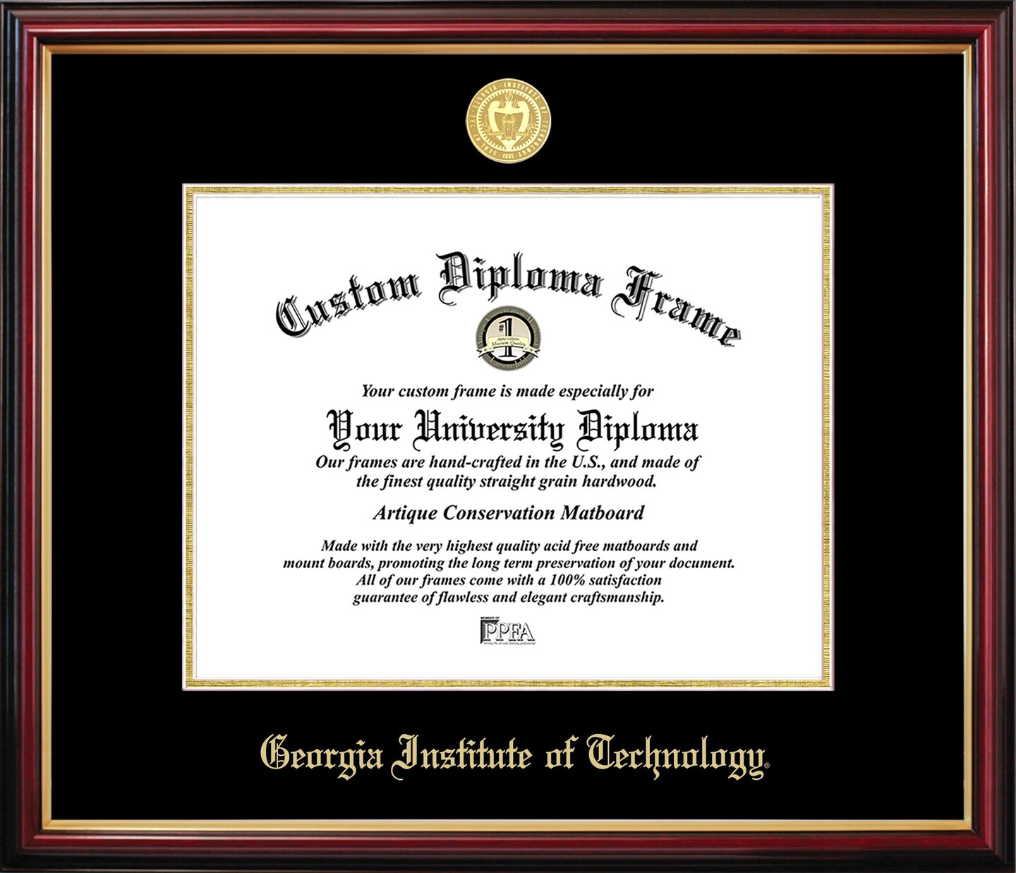 Georgia Tech University Petite Diploma Frame