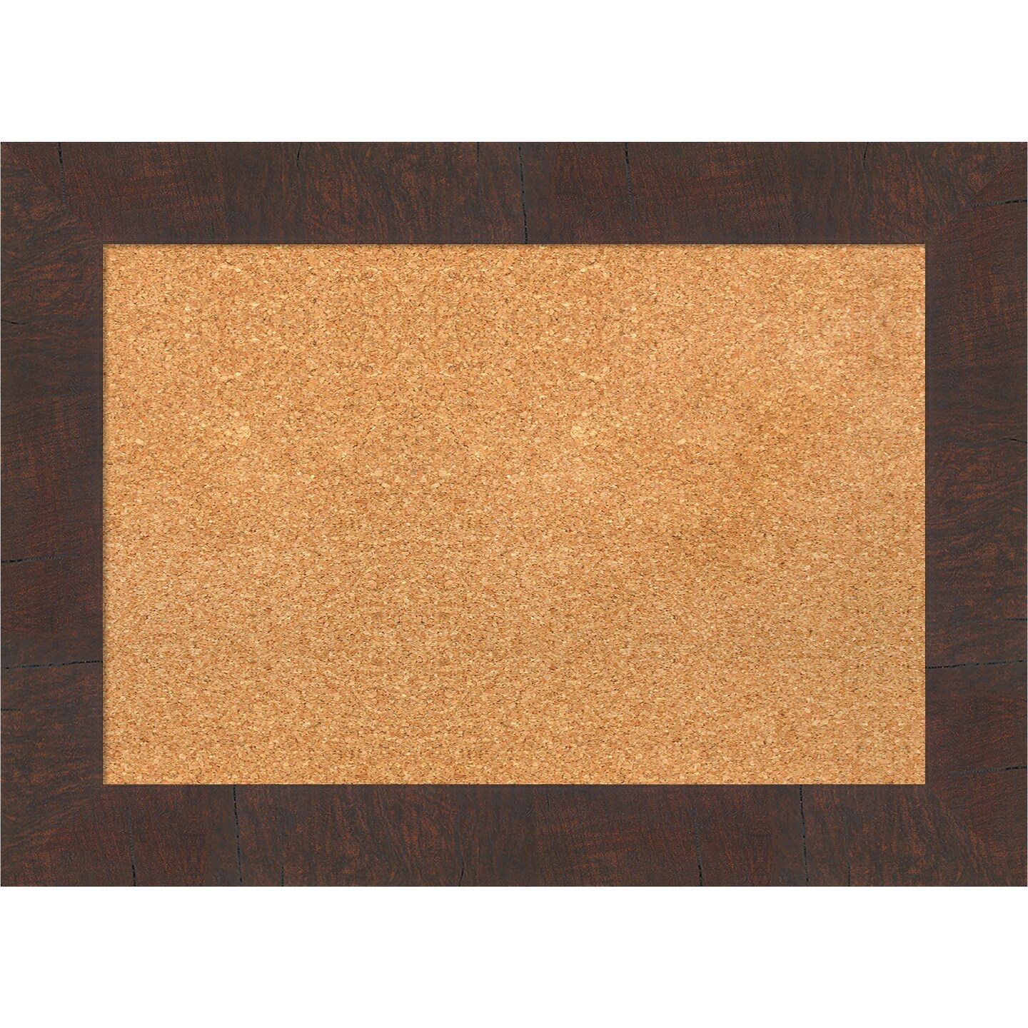 Cork Board, Wildwood Brown Frame - Bulletin Board, Organization Board, Pin Board