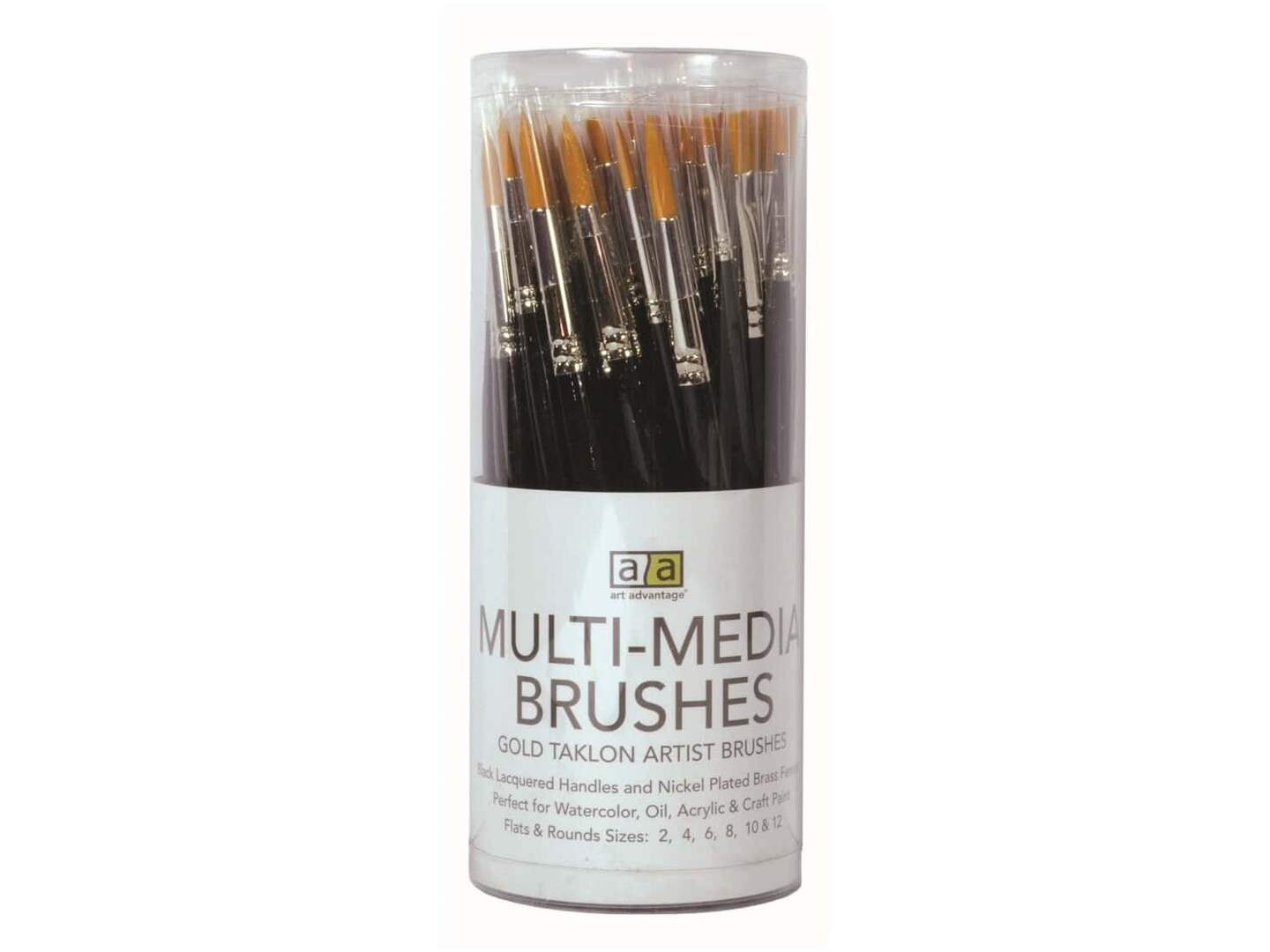 Art Advantage MultiMedia Brushes 72 pc. Gold Talkon Assortment Paint Brushes Michaels