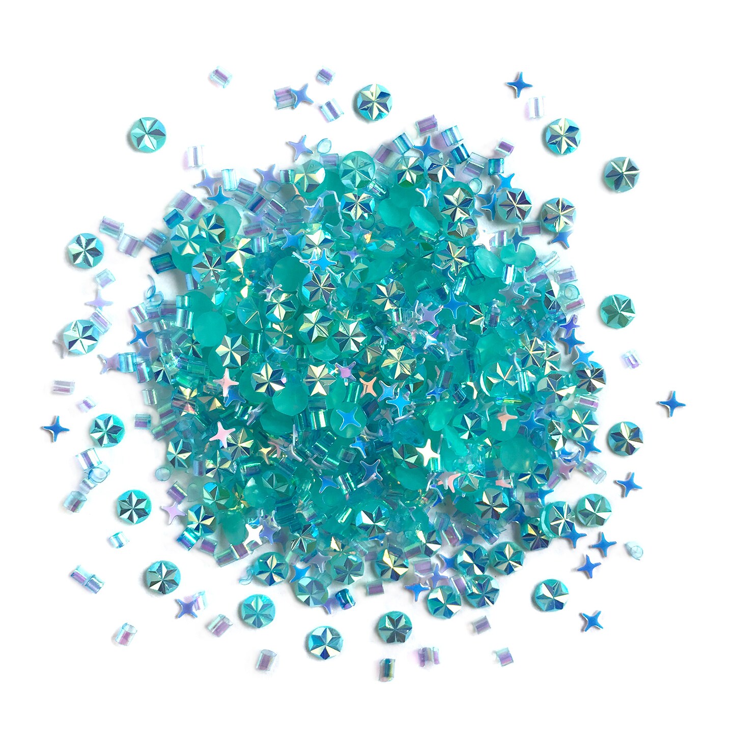 Buttons Galore Doo Dadz Embellishments, Flat Back Crystal Diamond Gems & Iridescent Sprinkles – Sassy