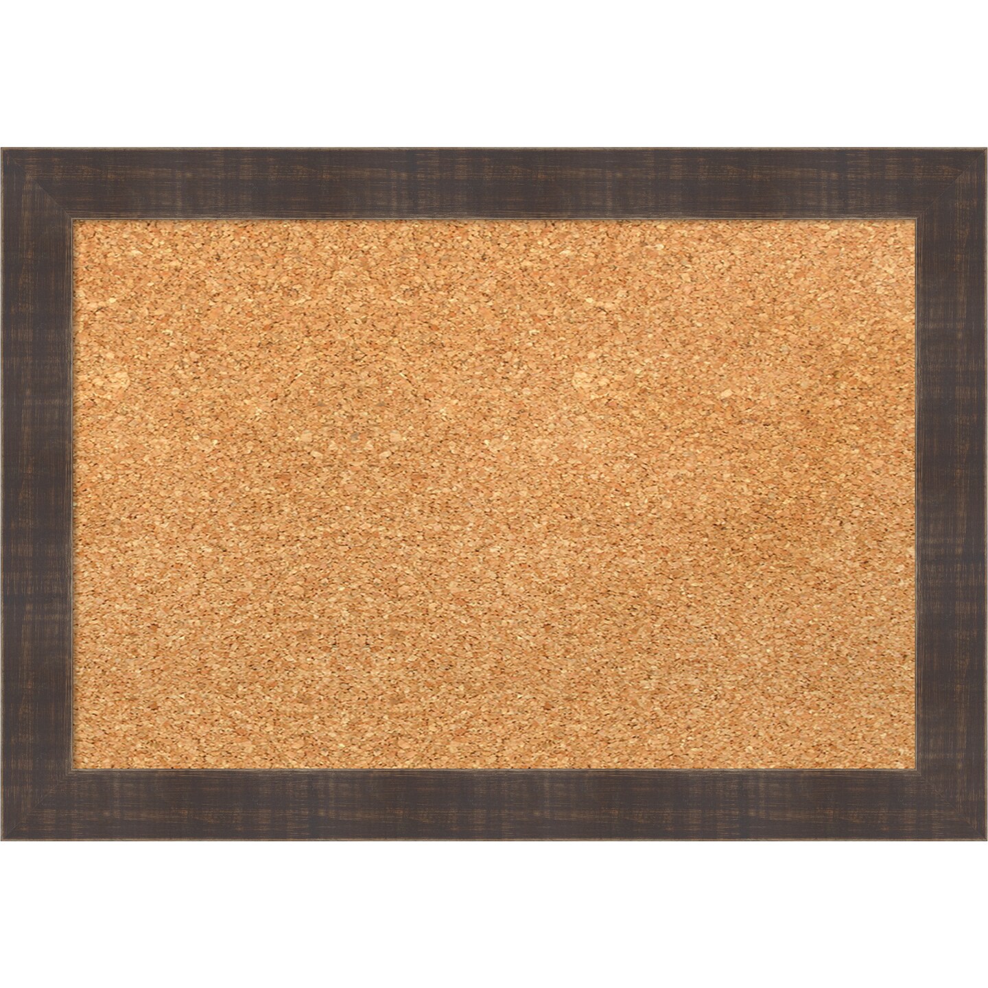 Cork Board, Whiskey Brown Rustic Wood Frame - Bulletin Board ...