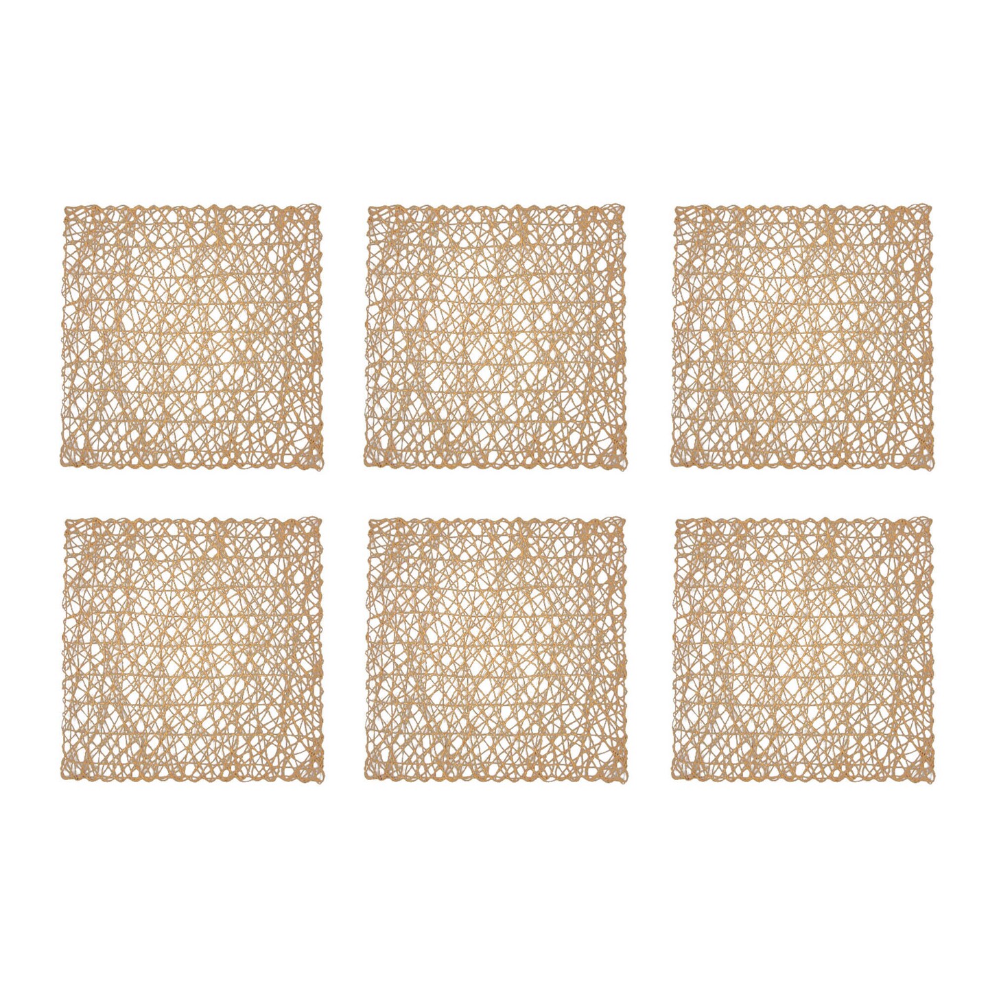 DII Taupe Woven Paper Square Placemat (Set of 6)