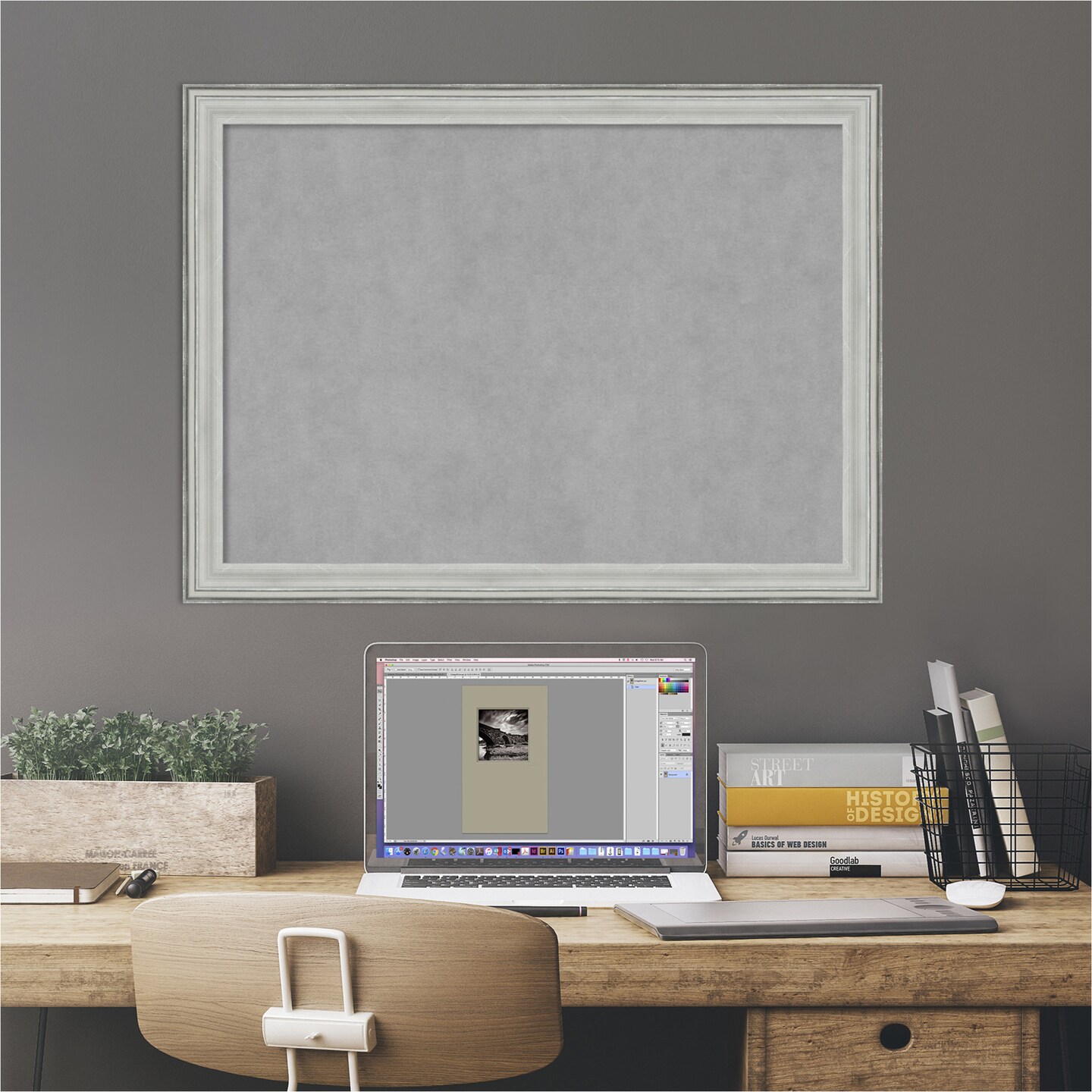 Magnetic Boards, Home Office Boards (31x23 in.) Bel Volto Silver Framed Organization Boards