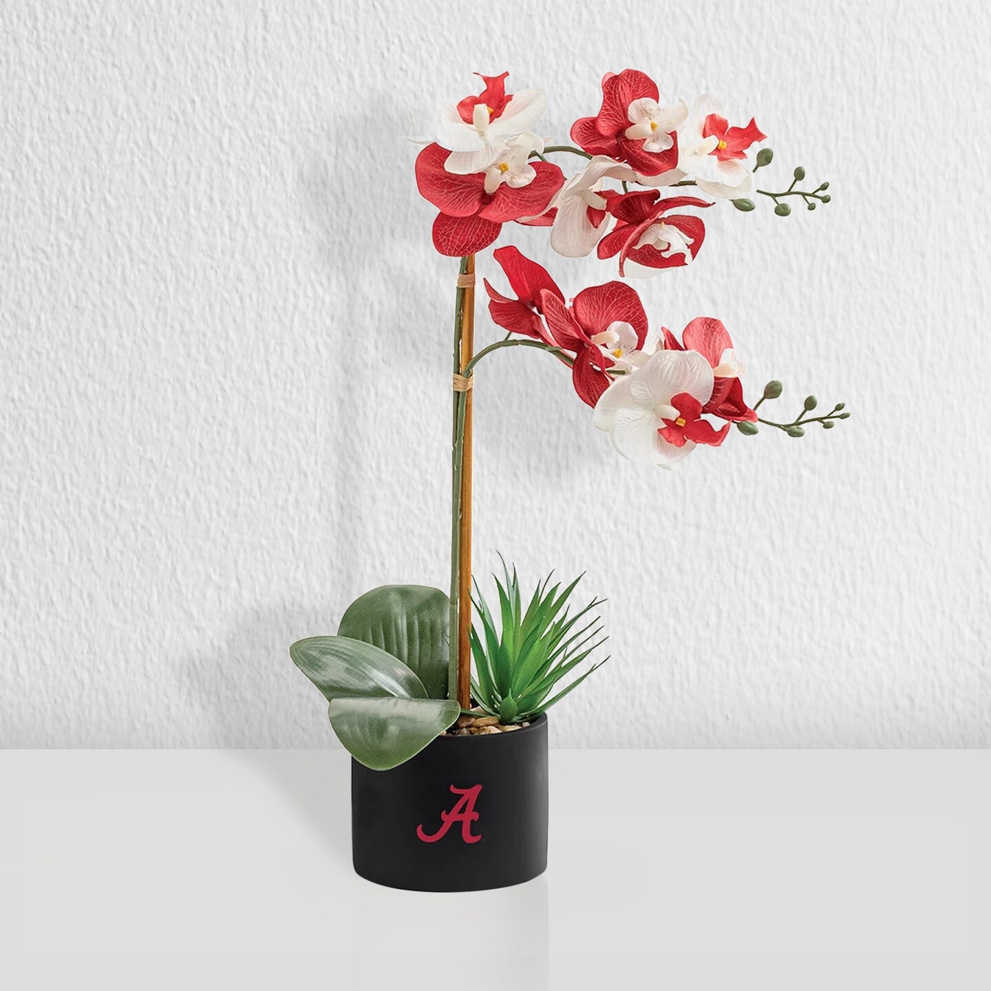 Alabama Crimson Tide Faux Snake Plant, Hydrangea and Orchid (3 Pack) - Ultimate Fan Gift Bundle