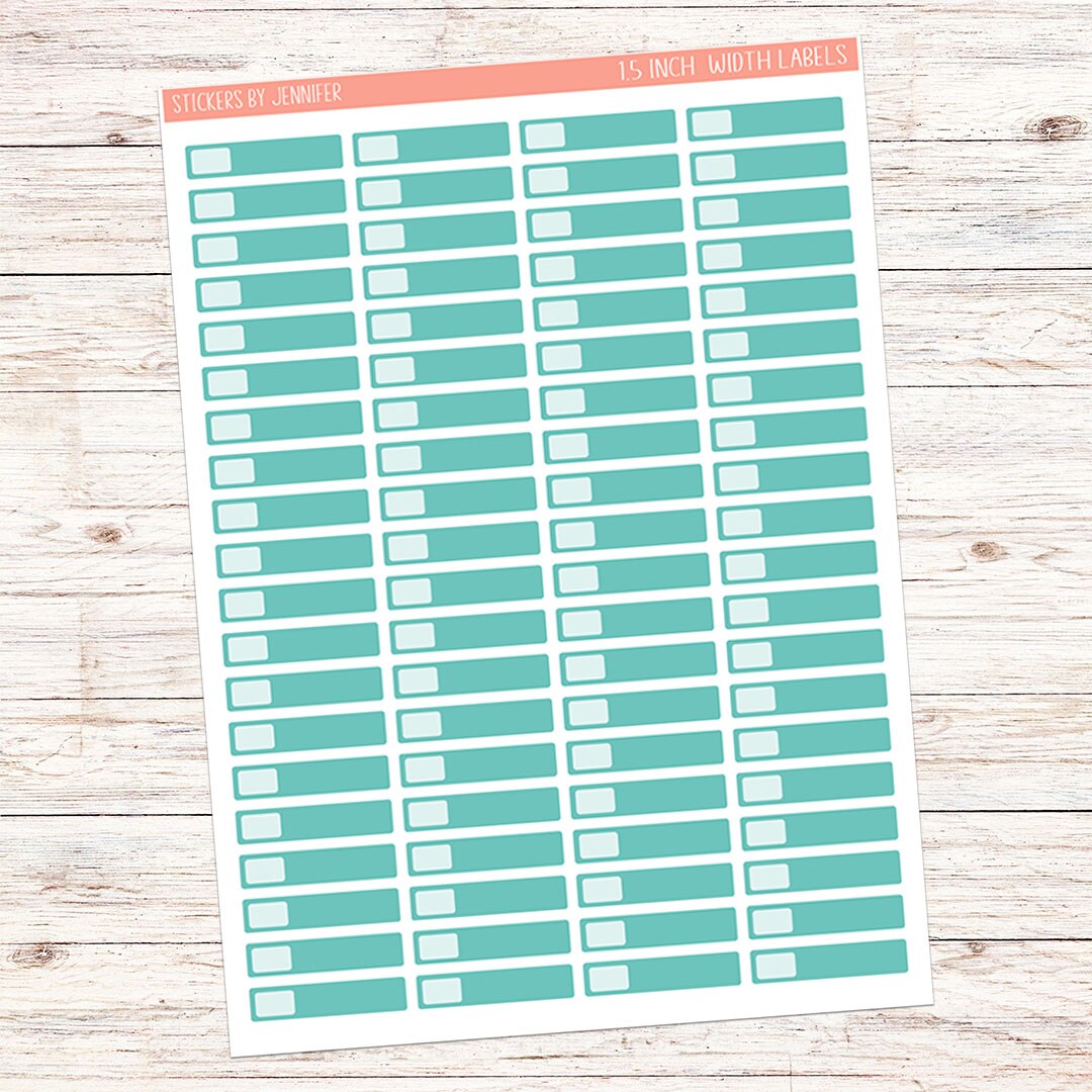 1.5 inch width Planner Sticker Labels (Qauntity-1 sheet) 026&#x2026;