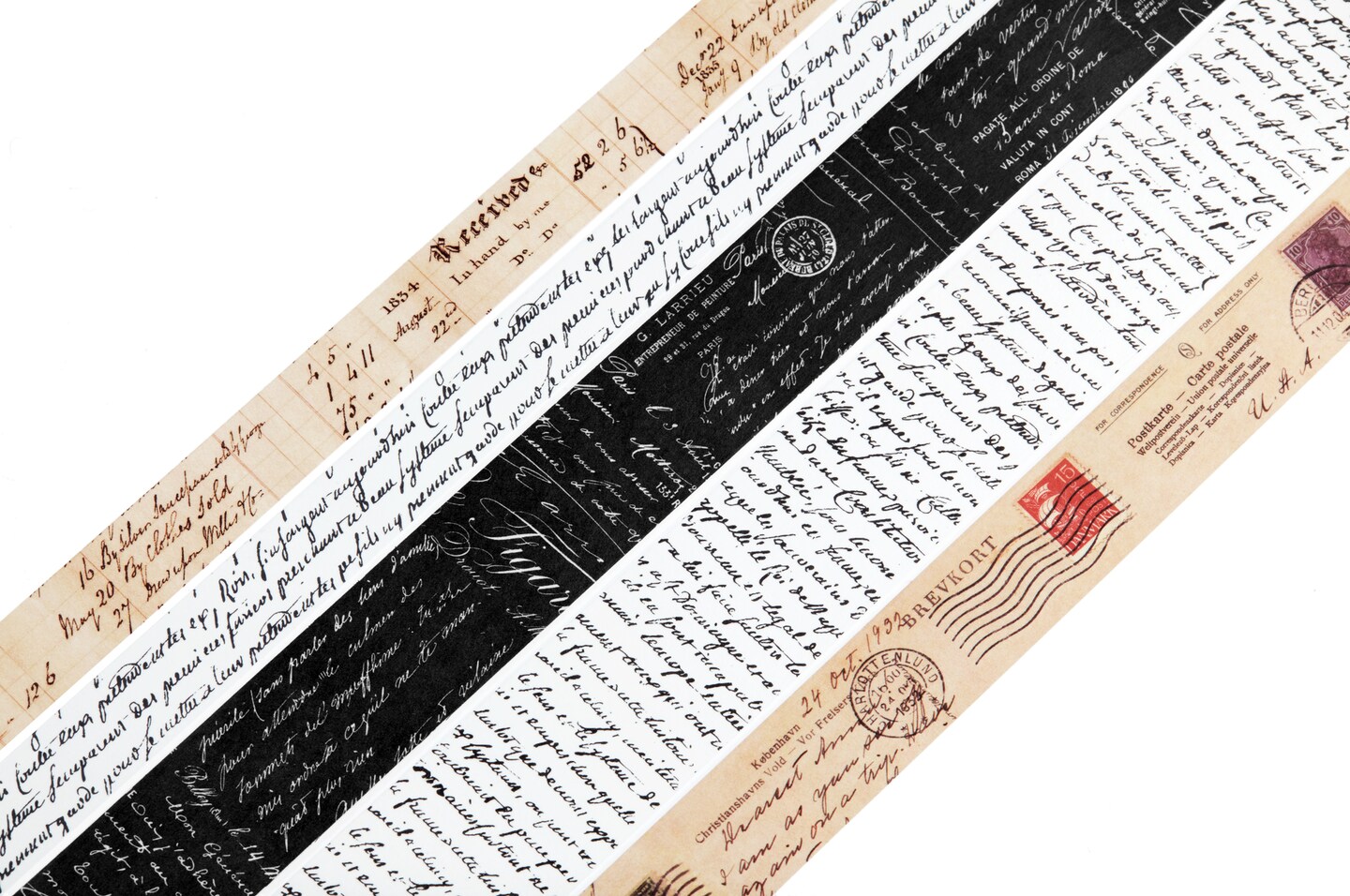 5 Rolls Vintage Collection Washi Tape Set by Wintertime Crafts