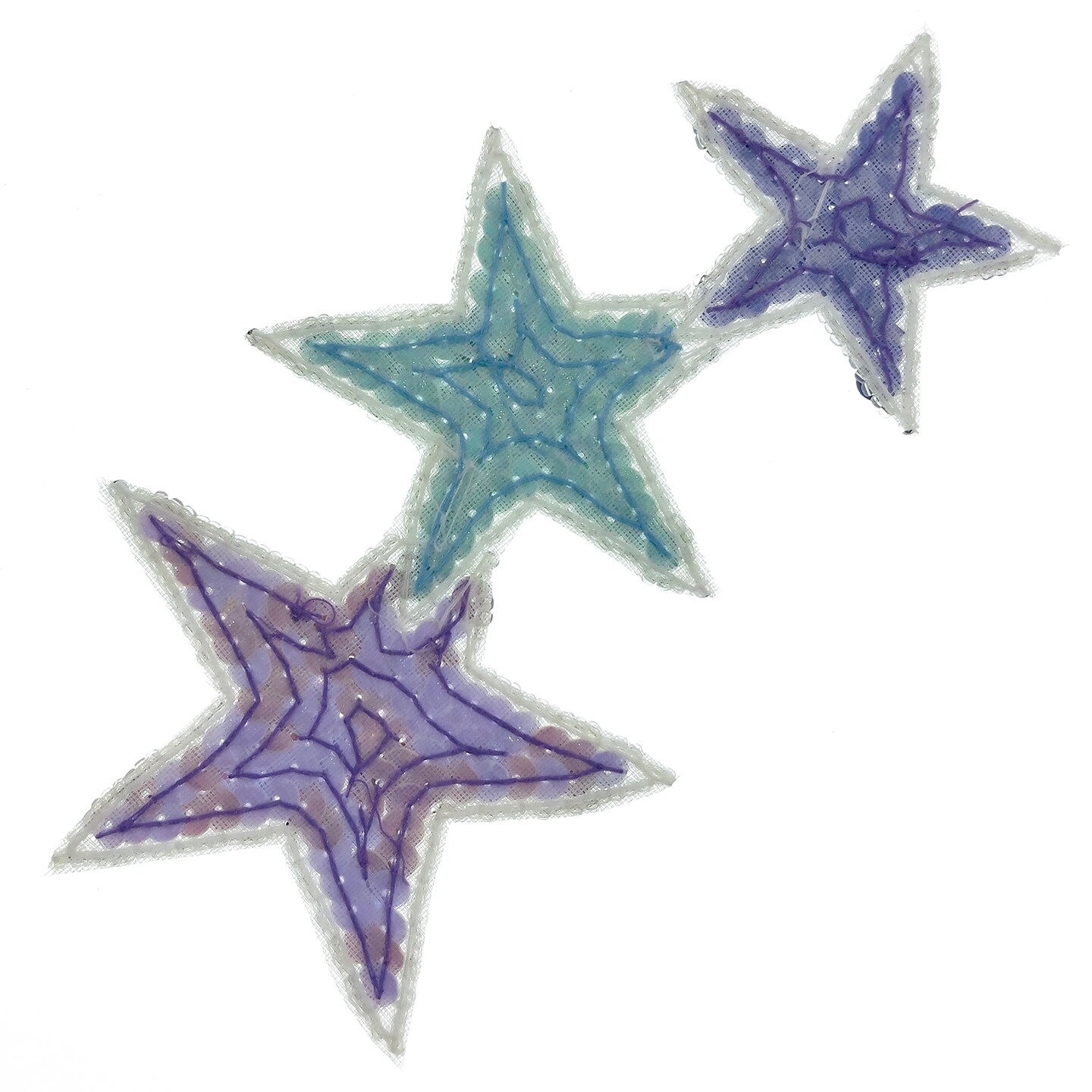 Southwest Cascading Star Sequin Applique (Pack of 2)