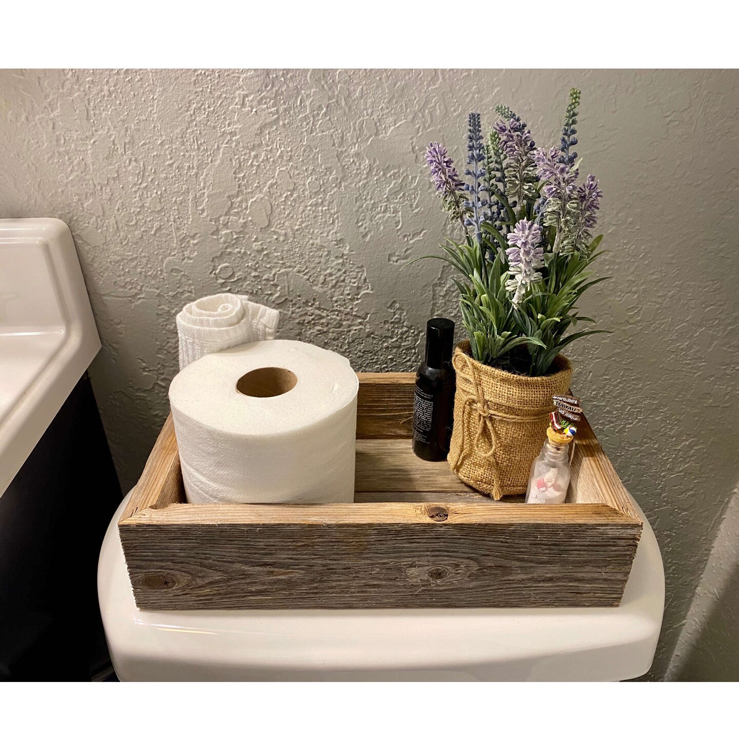 Rustic Farmhouse Decorative Organizer Wood Storage Box