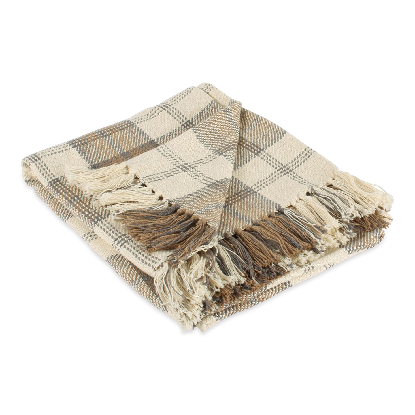 DII Farmhouse Woven Throw, 50x60" with 3" Fringe, Stone, 1 Piece Michaels