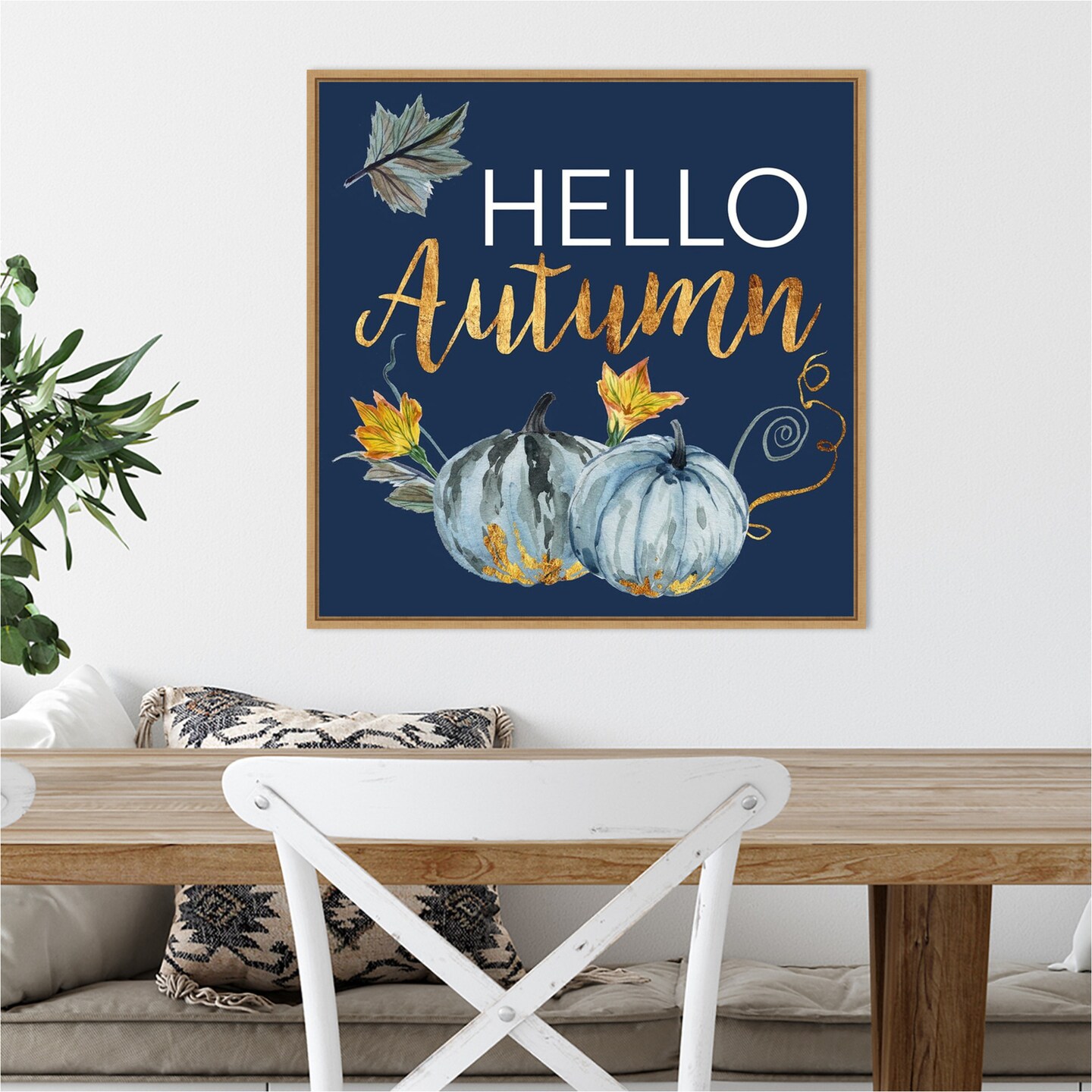 Harvest II by Melissa W 22-in. W x 22-in. H. Canvas Wall Art Print Framed in Natural