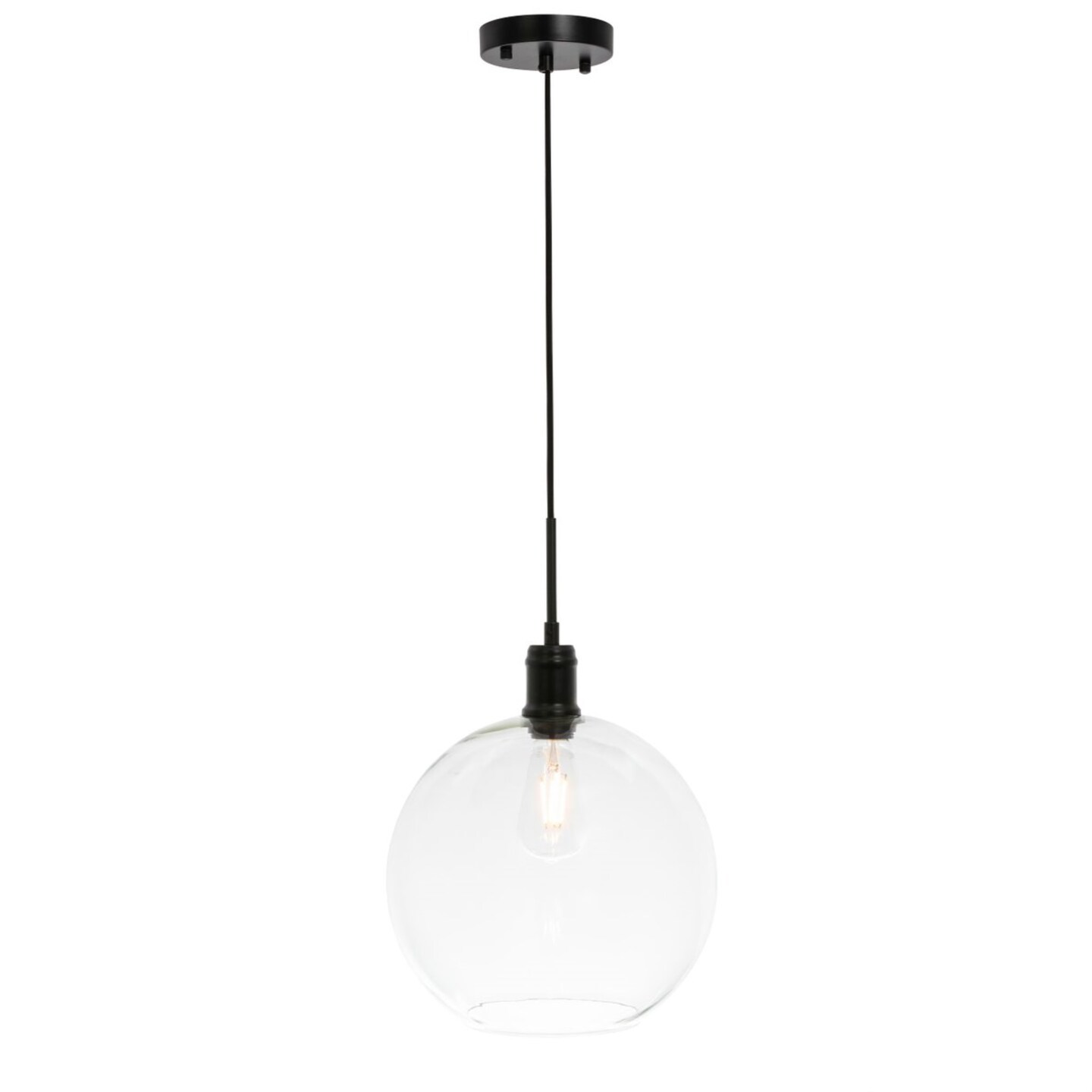 Emett 1 light Black and Clear glass pendant Pendant Lights Michaels