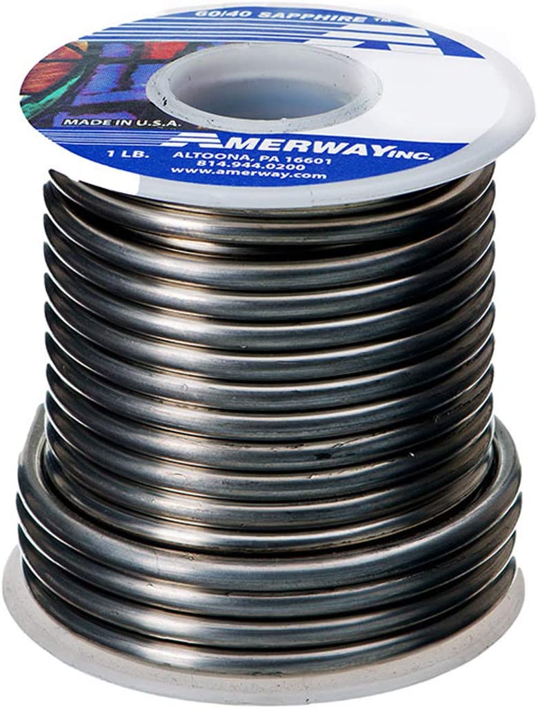 Lead Free Solder for Stained Glass, 1 Pound Spool (Amerway