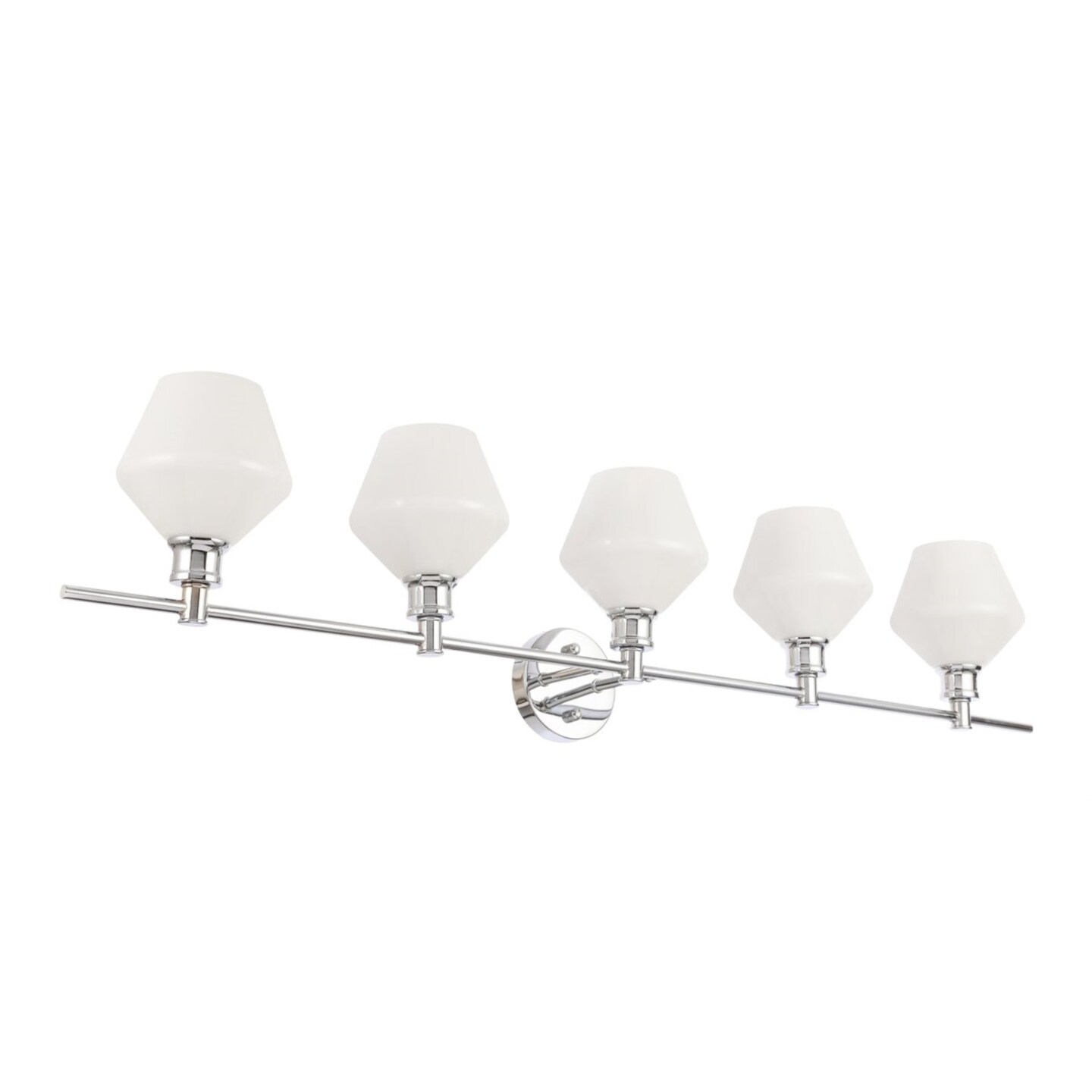 Gene 5 Light Chrome And Frosted White Glass Wall Sconce Sconces Michaels 3748