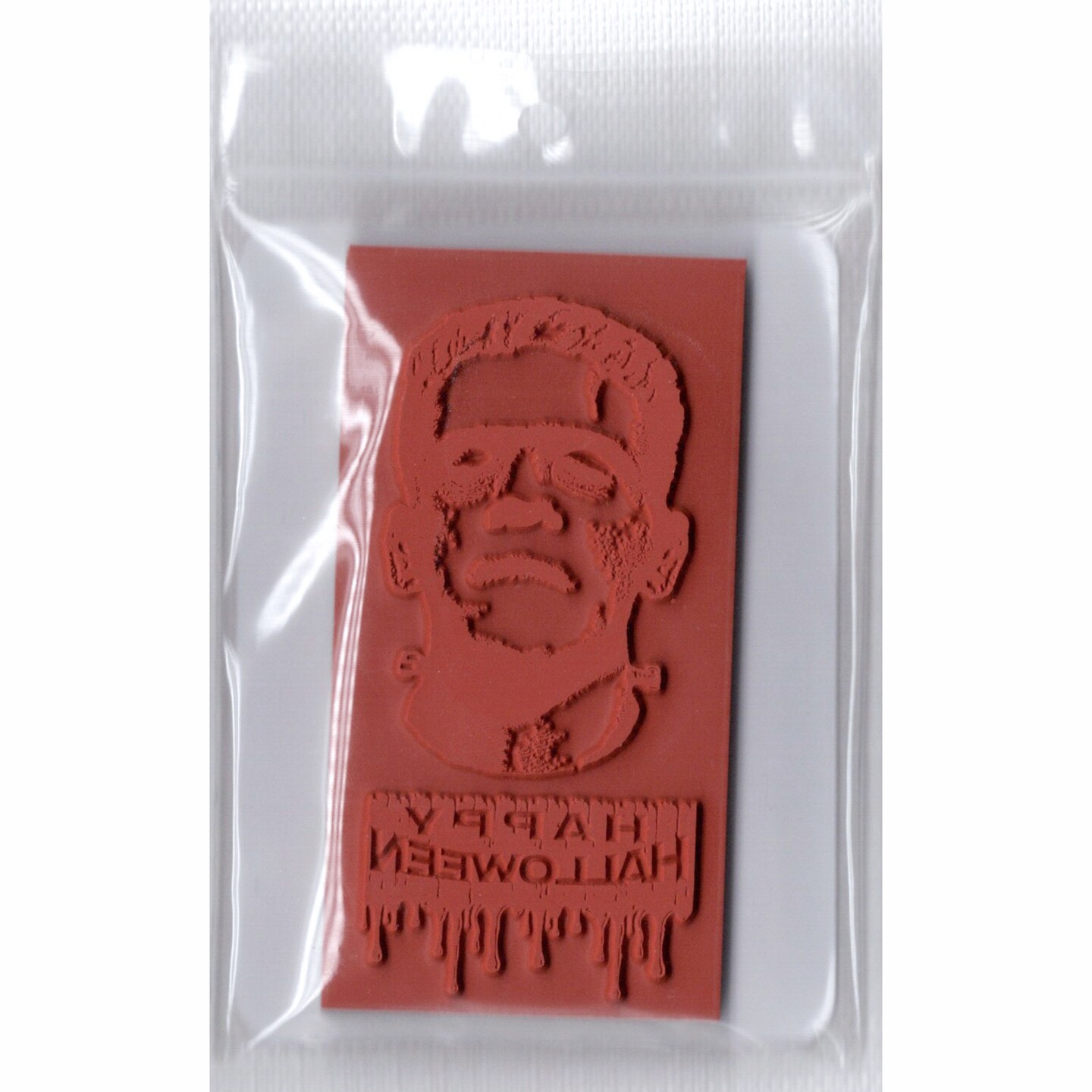 Deep Red Stamps Frankenstein Halloween Rubber Cling Stamp 1.5 x 3.2 inches