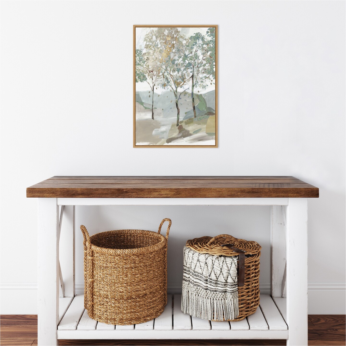 Breezy Landscape Trees II by Allison Pearce Canvas Wall Art Print Framed