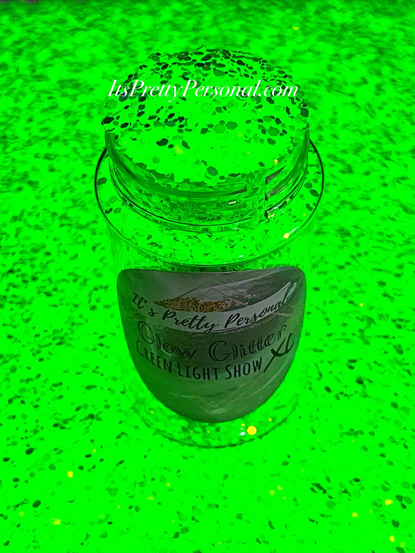 &#x201C;GREEN Light Show XL&#x201D;-GLOW Glitter