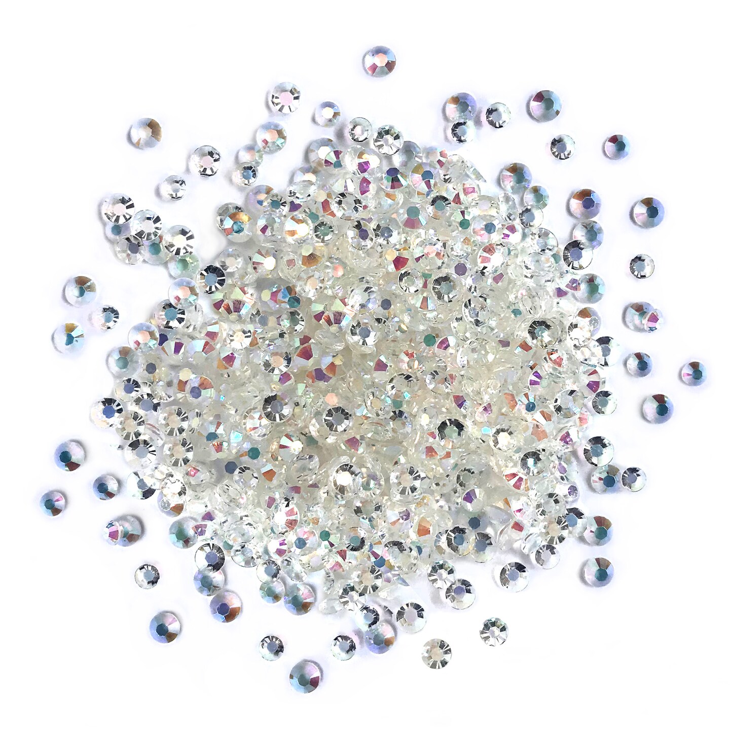 Buttons Galore AB Finish Crystals Soft Colors - 30 grams, about 1200 gems