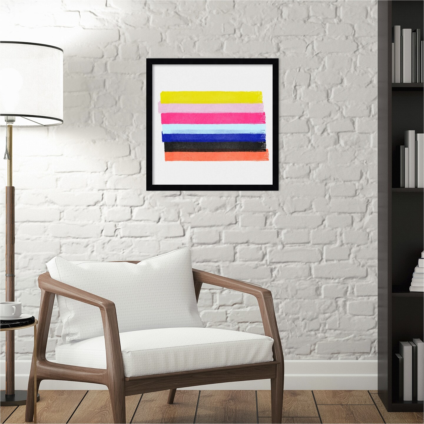 Linear Illusions III by Christine Essue Wood Framed Wall Art Print