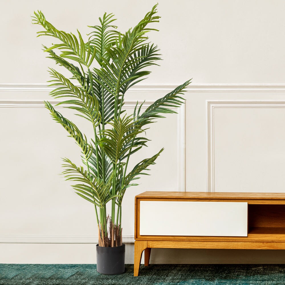 60&#x22; Artificial Palm Tree in Black Pot (2 Pack)