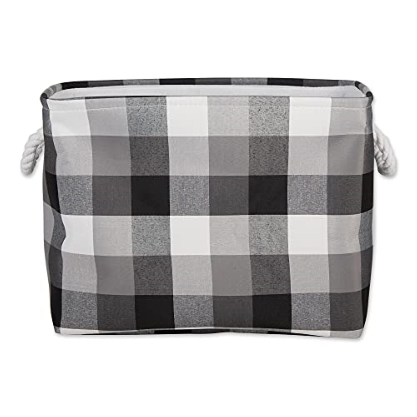 DII Polyester Bin Tri Color Black Rectangle Medium 16"x10"x12"