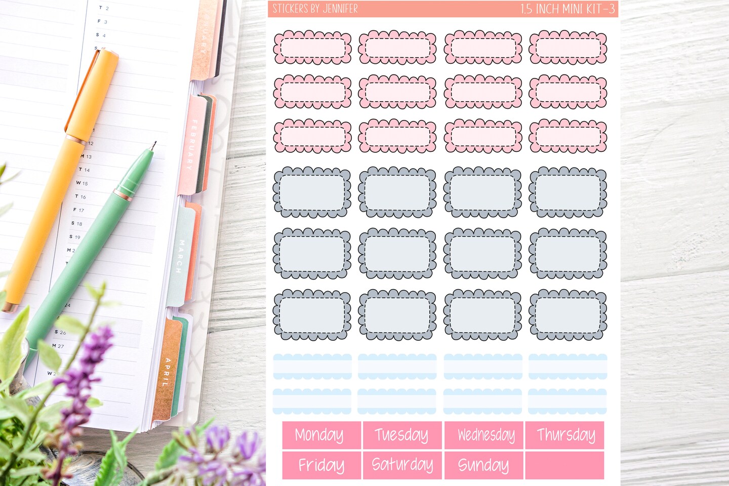 Back To School Planner Sticker Kit (for 7x9 vertical planners)…