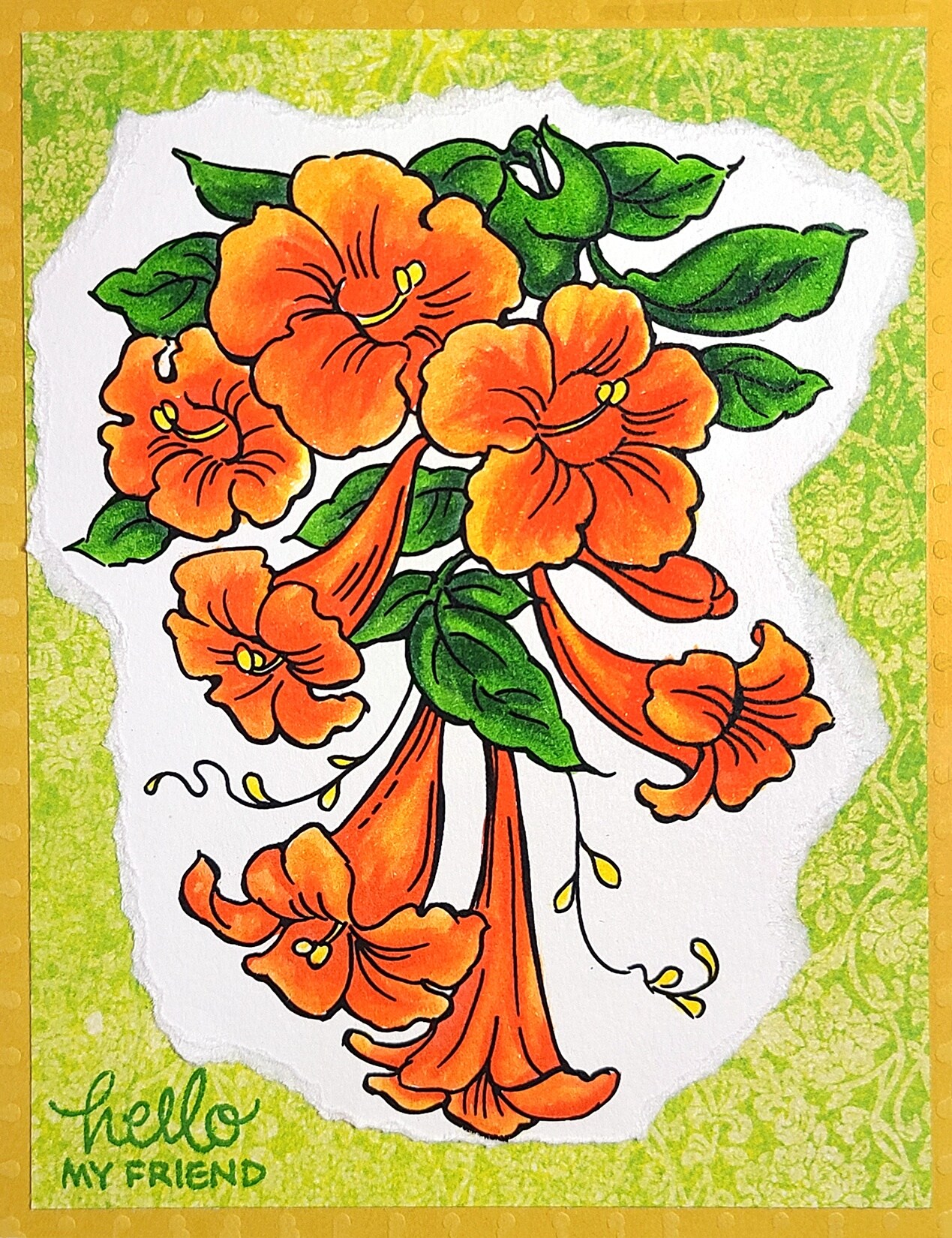 Stampendous Cling StampTrumpet Vine Stencils & Forms Michaels