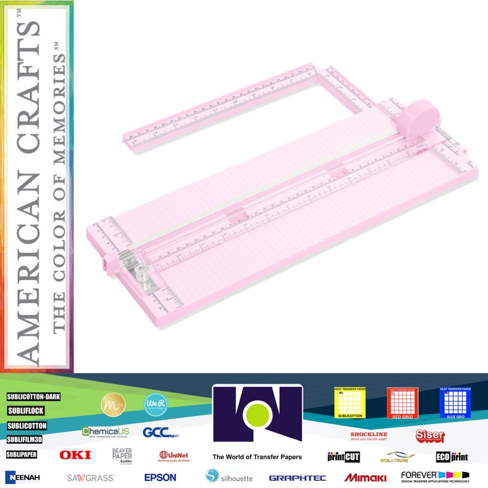 Rotary Paper Trimmer PINK EK Success 12” X 5” With Extension Arm 54000012 EK Tools