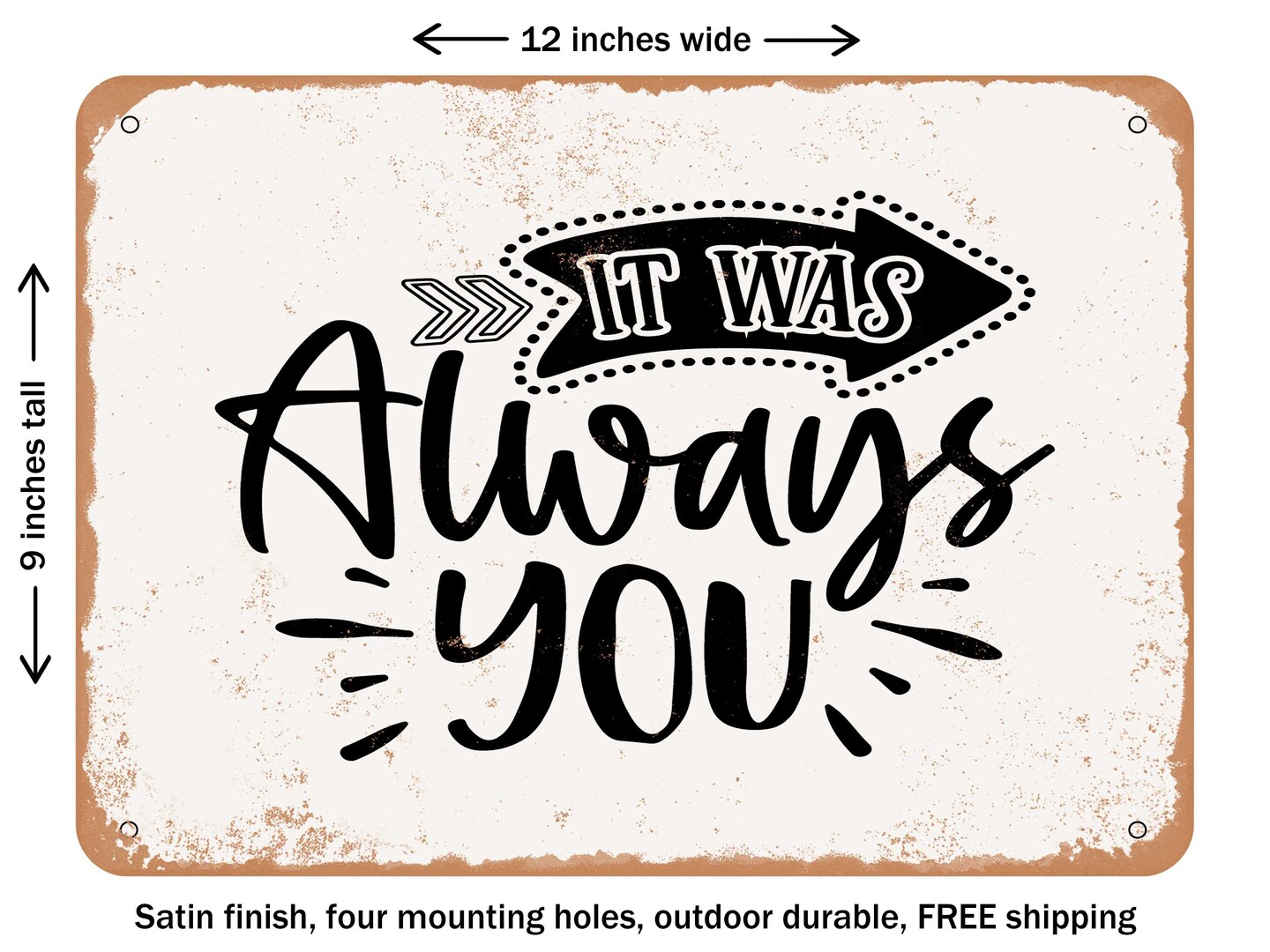 Decorative Metal Sign It Was Always You Vintage Rusty Look Michaels