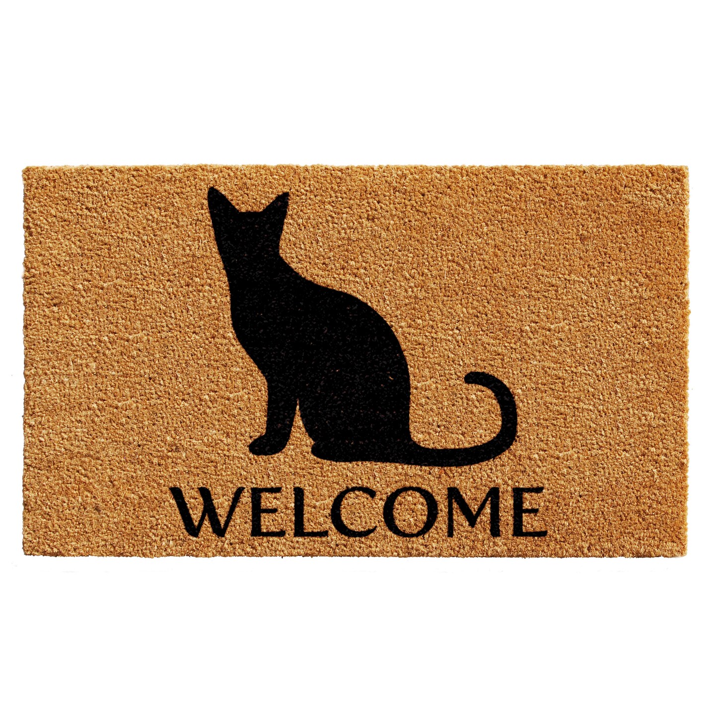 Black Cat Welcome Doormat