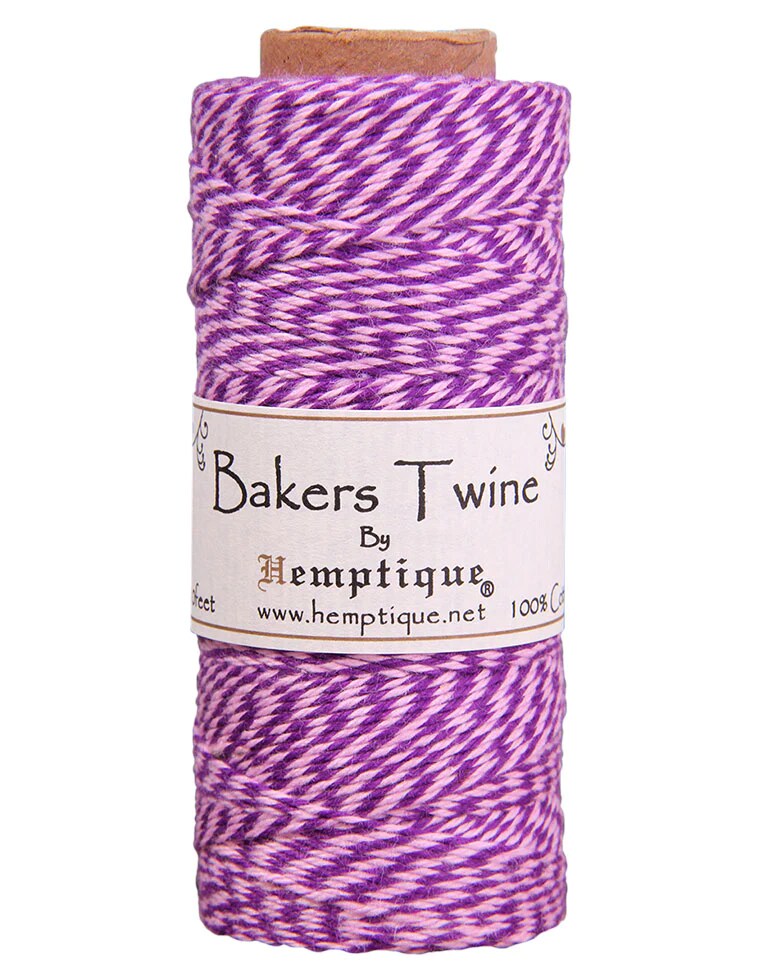 Hemptique Cotton Bakers Twine 2-Ply Spools Eco Friendly Sustainable Naturally Grown Jewelry Bracelet Making Paper Crafting Scrapbooking Bookbinding Mixed Media Crocheting Macrame Seasonal Holiday Gift Wrapping Outdoor Gardening