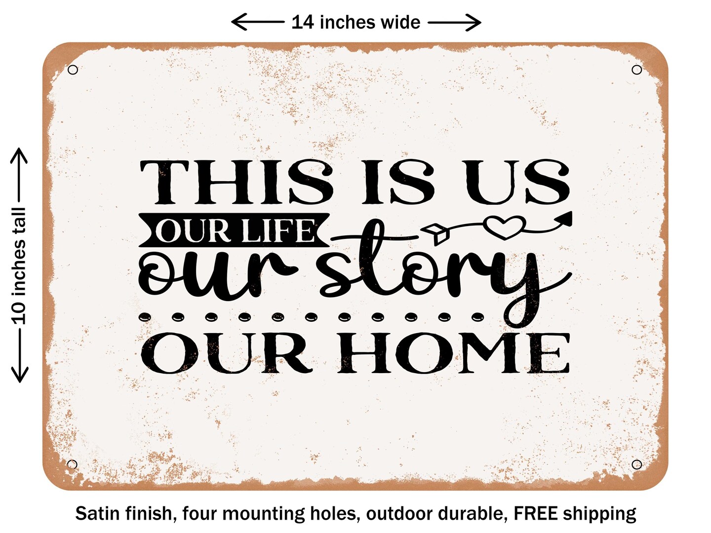 Blue Finch 'This Is Us' Wooden Wall Hanging - Two Panel Home Decor With Rope, Inspirational Sign