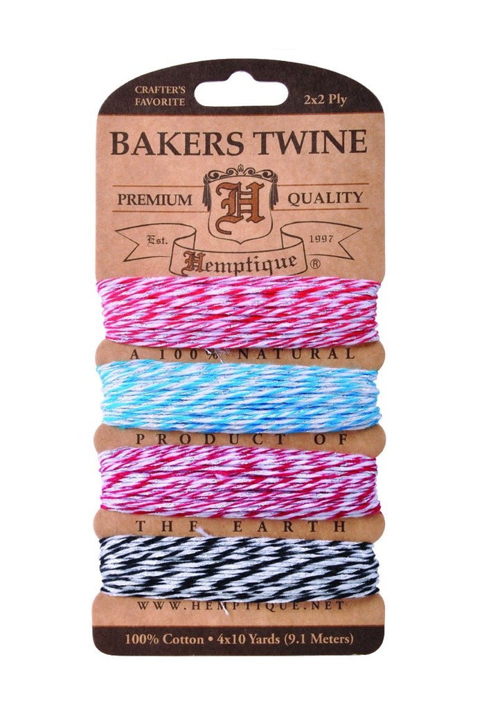 Hemptique Cotton Bakers Twine Card Set Jewelry Bracelet Making Paper Crafting Scrapbooking Bookbinding Mixed Media Crocheting Macrame Gift Wrapping